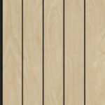 3000x500 16MM VGROOVE 100 WALL PANELS - RAW BIRCHPLY/BLACK SHADOWLINE (2PK)