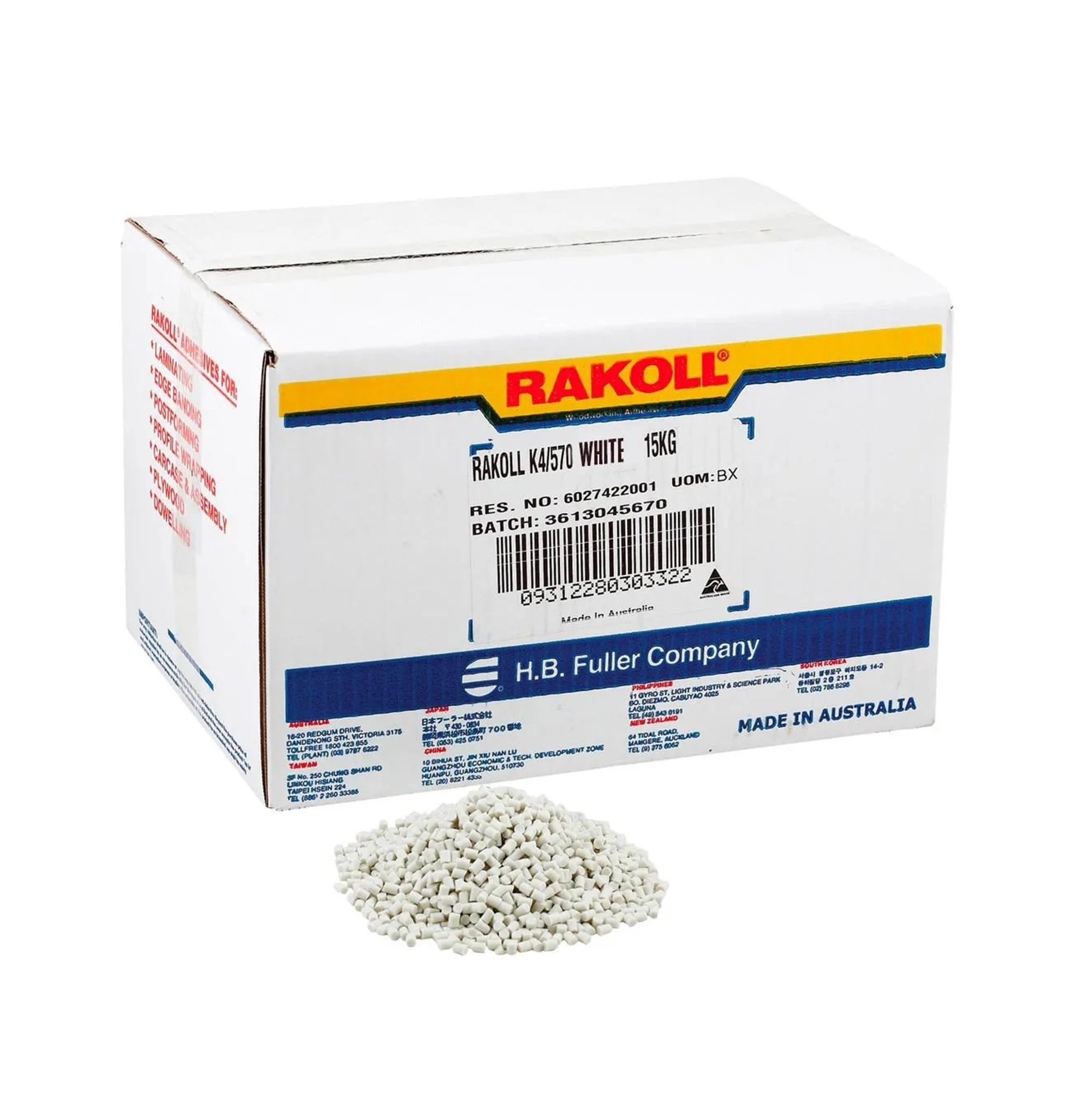 product_GBIP-016225_rakoll_K4570_hotmelt_edgeband_adhesive_white_15kg_Box_main_2000x2000 RAKOLL K4/570 EVA WHITE 15KG - Image 1