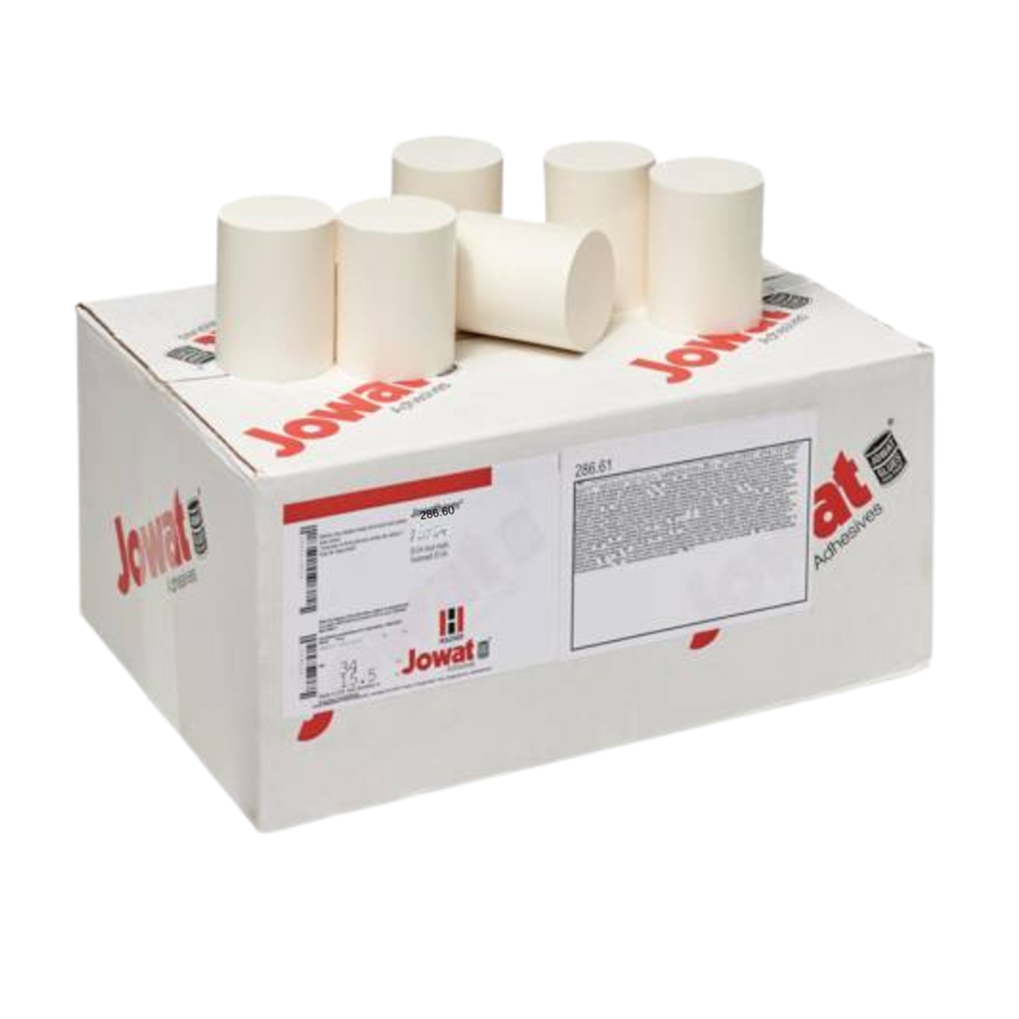JOWAT 286.31 U/F EVA HOTMELT WHITE CTN - 48 CARTRIDGES/CTN - Image 1