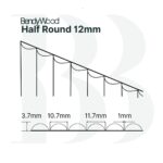 BB 1220x1220 3.7mm Half Round 12 Primed - Half Standard - Image 2