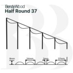 BB 2700x592 8.0mm Half Round 37 Walnut- Wall Panel - Image 4