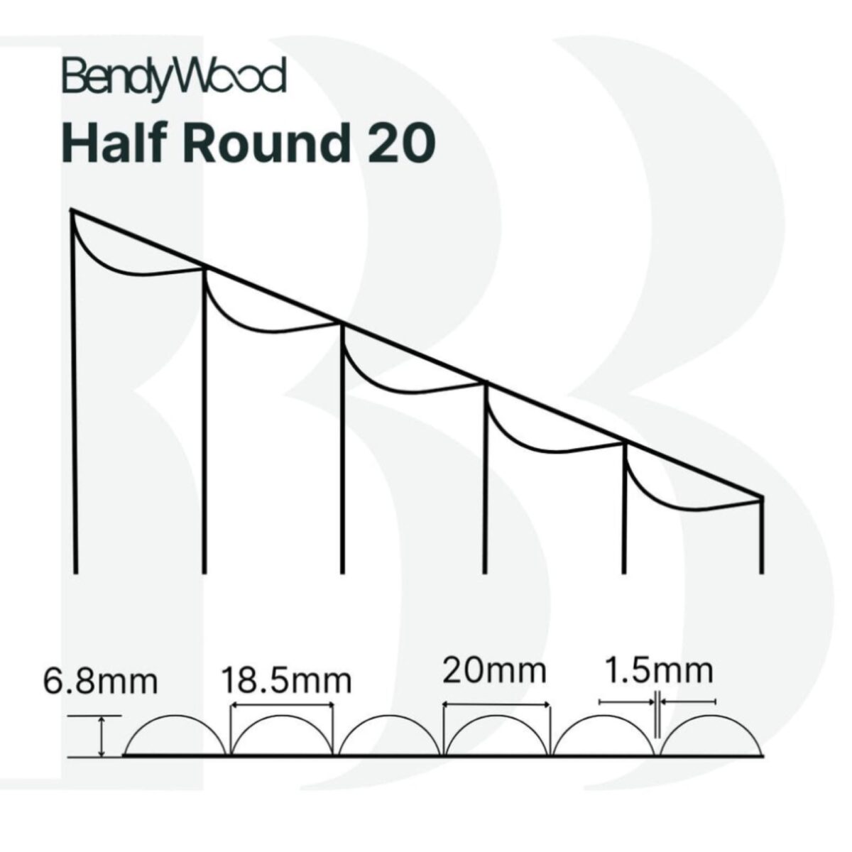 BB 1220x2440 6.8mm Half Round 20 Primed - Cross Cut - Image 6