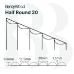 BB 1220x2440 6.8mm Half Round 20 Raw - Cross Cut - Image 2