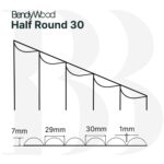 BB 2700x610 7.0mm Half Round 30 Primed - Wall Panel - Image 5