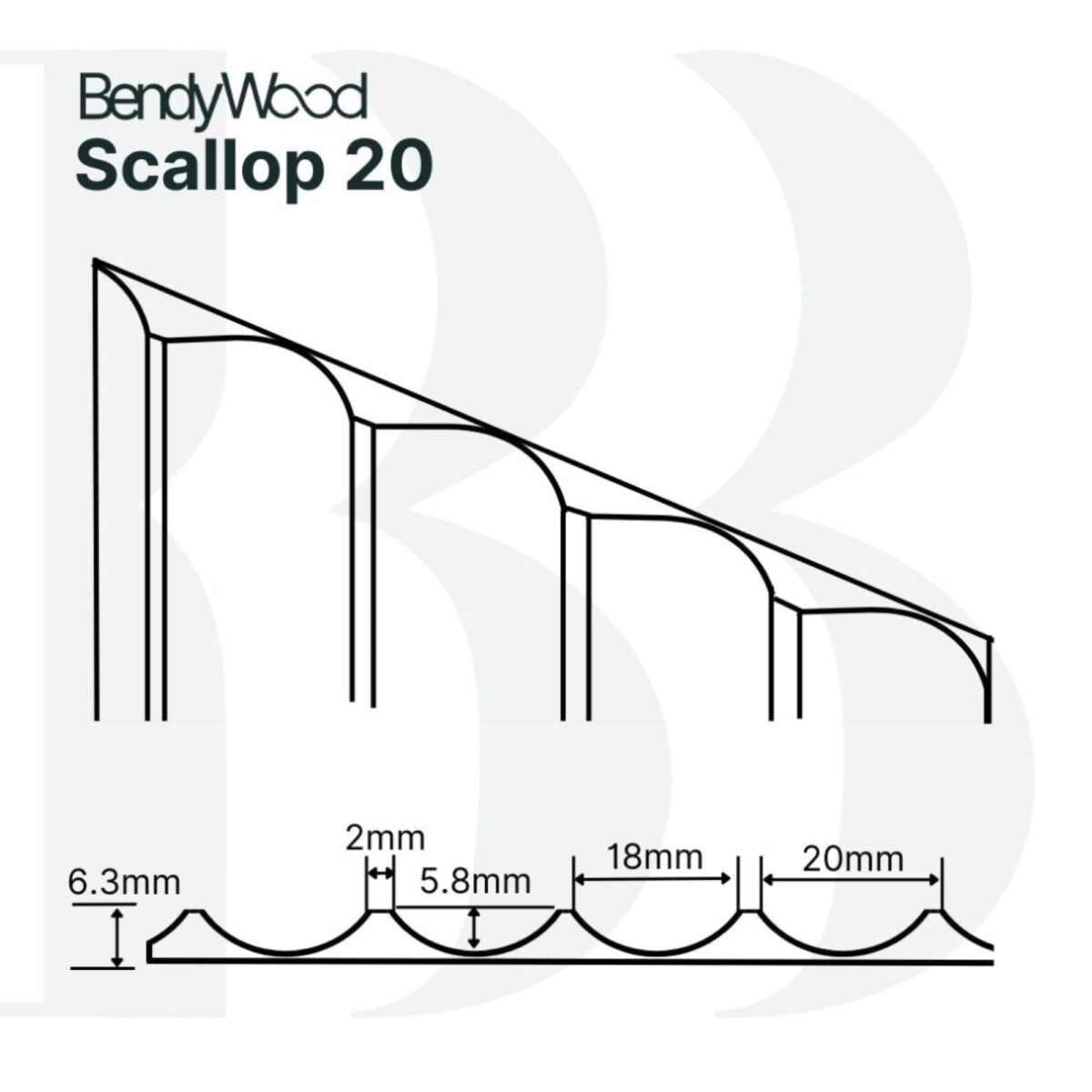 BB 1220x1220 6.3mm Scallop 20 Primed - Half Standard - Image 7