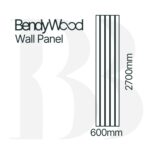 BB 2700x610 9.4mm Scallop 50 Oak - Wall Panel - Image 3